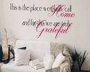 Home Blessing - Thankful Grateful Inspirational Wall Quote